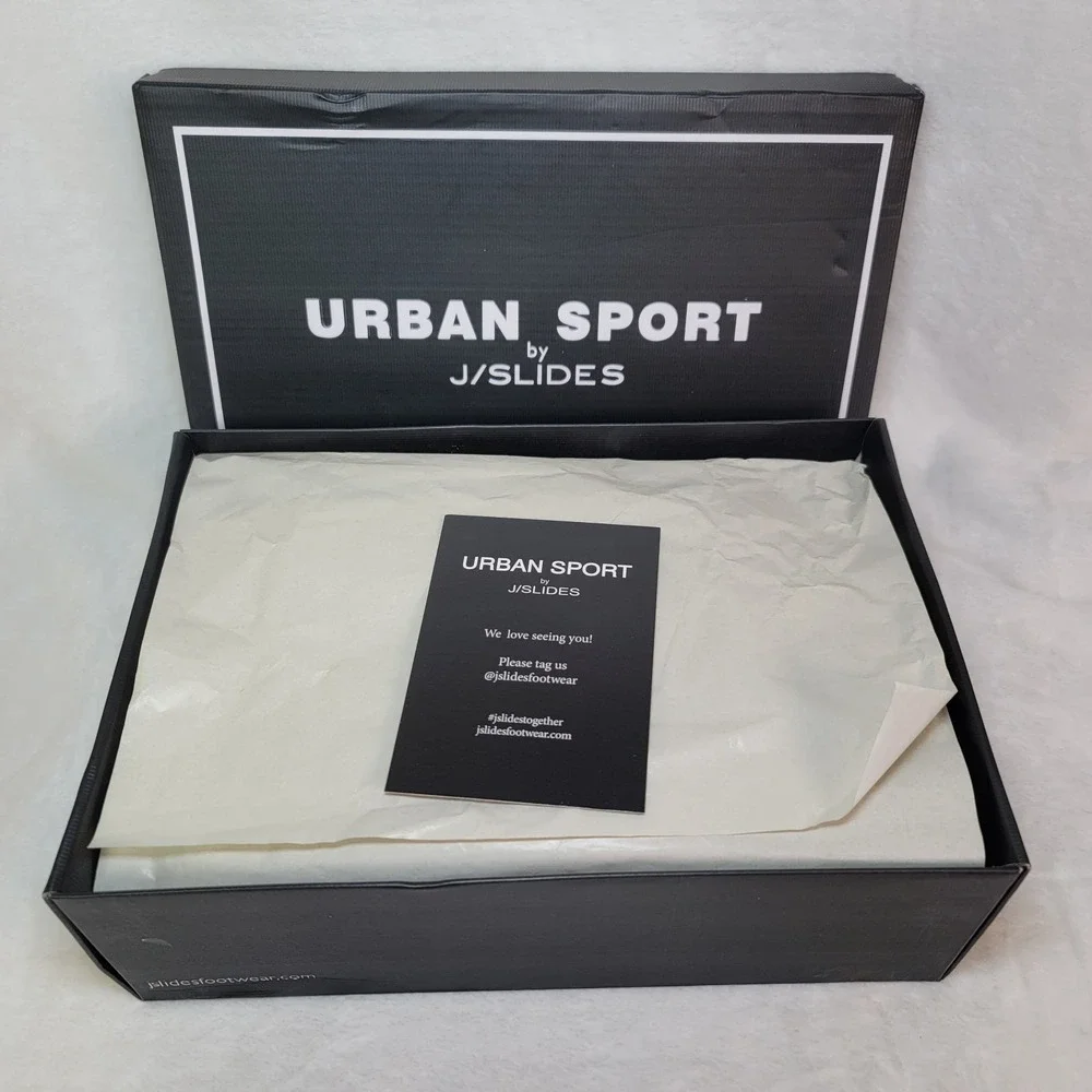 Urban Sport By J/Slides Opy Sneakers Activewear Khaki Size 7.5M Knit Lightweight